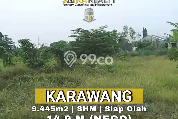 Lahan Dijual Lokasi Karawang Barat, Karawang dengan Luas Tanah 9445m2 dan Status SHM Lahan Dijual Lokasi Karawang Barat, Karawang dengan Luas Tanah 9445m2 dan Status SHM