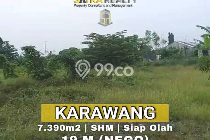 Tanah Dijual Lokasi Karawang Barat, Karawang dengan Luas Tanah 7390m2 dan Status SHM Tanah Dijual Lokasi Karawang Barat, Karawang dengan Luas Tanah 7390m2 dan Status SHM