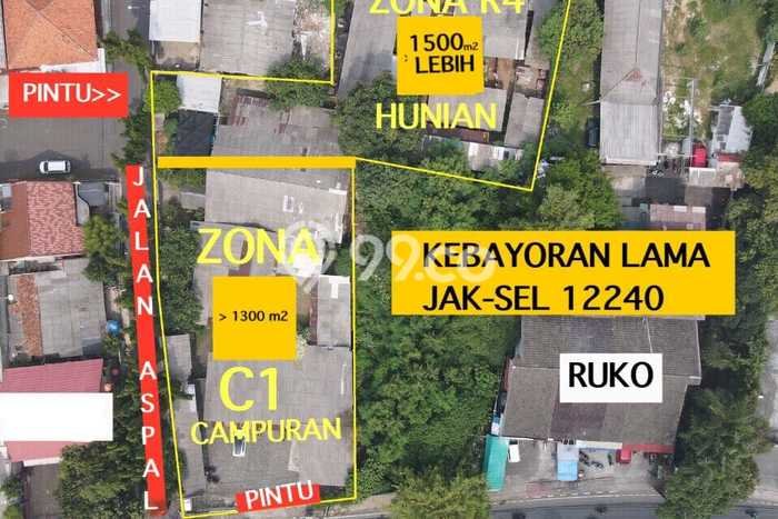 Lahan untuk Dijual Lokasi Kebayoran Lama, Jakarta Selatan Luas 1312m2 - Lahan untuk Dijual Lokasi Kebayoran Lama, Jakarta Selatan Luas 1312m2 -