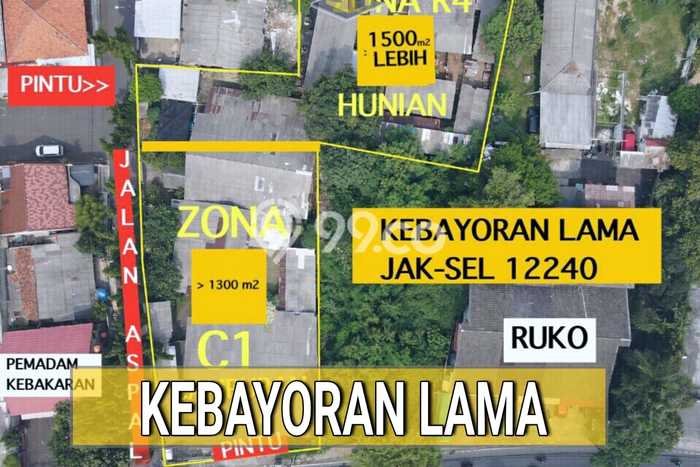Lahan untuk Dijual Lokasi Kebayoran Lama, Jakarta Selatan Luas 1312m2 - Lahan untuk Dijual Lokasi Kebayoran Lama, Jakarta Selatan Luas 1312m2 -