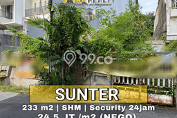 Tanah Dijual Area Strategis di Sunter Jakarta Utara 233m2 Tanah Dijual Area Strategis di Sunter Jakarta Utara 233m2