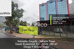 Kavling Tanah untuk Dijual di Salemba, Jakarta Pusat, Luas 340m2 Kavling Tanah untuk Dijual di Salemba, Jakarta Pusat, Luas 340m2