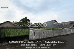 Dijual Tanah 614m2 di Condet, Jakarta Timur Dijual Tanah 614m2 di Condet, Jakarta Timur