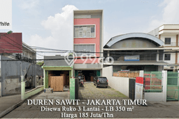 Kantor Disewa di Duren Sawit, Jakarta Timur, LT 110m2 / LB 350m2 Kantor Disewa di Duren Sawit, Jakarta Timur, LT 110m2 / LB 350m2