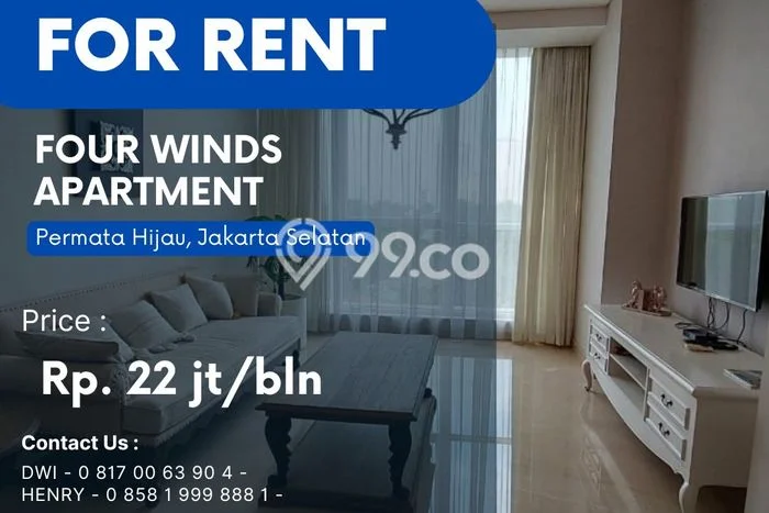 Apartemen Disewakan 2 Kamar Murah Siap Huni di Jakarta Selatan, Luas 109m2 Apartemen Disewakan 2 Kamar Murah Siap Huni di Jakarta Selatan, Luas 109m2