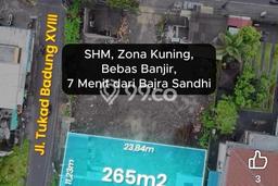 Dijual Tanah Lokasi Renon, Denpasar Seluas 265m2 Dijual Tanah Lokasi Renon, Denpasar Seluas 265m2