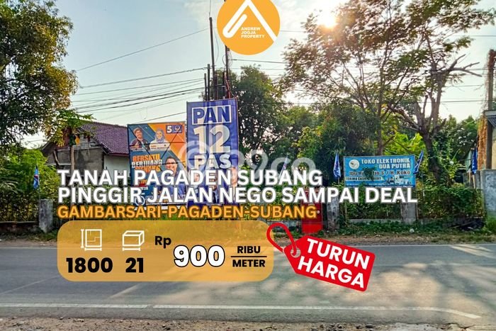 Tanah Komersial Dijual di Pagaden Subang 1800m2 Tanah Komersial Dijual di Pagaden Subang 1800m2