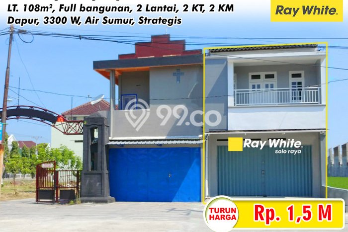 Untuk Dijual! Ruko di Solo Baru Surakarta LT 108m2 / LB 108m2 Kawasan Strategis Untuk Dijual! Ruko di Solo Baru Surakarta LT 108m2 / LB 108m2 Kawasan Strategis