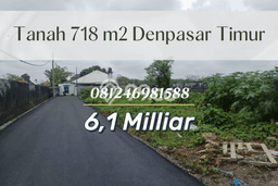 Tanah Dijual Lokasi Denpasar Timur, Denpasar Luas 718m2 Legalitas Aman Tanah Dijual Lokasi Denpasar Timur, Denpasar Luas 718m2 Legalitas Aman