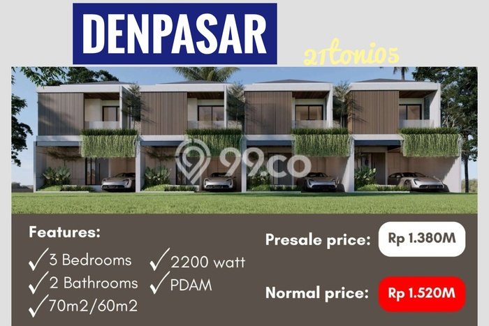 Rumah Minimalis 3 KT di Tonja Denpasar Unfurnished Rumah Minimalis 3 KT di Tonja Denpasar Unfurnished