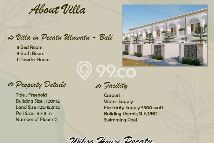 Vila Asri Kawasan , Ukuran 120m2m², View Indah sekitar Vila Asri Kawasan , Ukuran 120m2m², View Indah sekitar