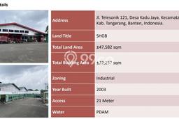 Gudang Bagus Dijual LB 22257m2 Lokasi Strategis Tangerang Area Cocok untuk Berbisnis Gudang Bagus Dijual LB 22257m2 Lokasi Strategis Tangerang Area Cocok untuk Berbisnis