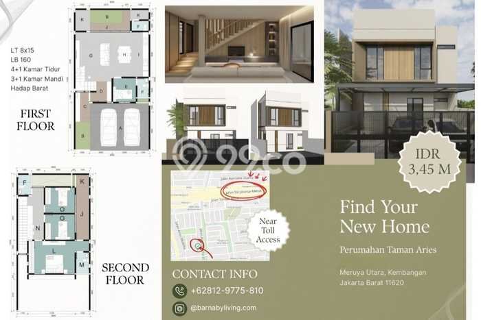 For Sale! Luxury House LT 120m2 Desain Elegan di Intercon For Sale! Luxury House LT 120m2 Desain Elegan di Intercon