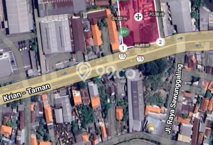 Disewakan Tanah di Taman Luas 3400m2 SHM Disewakan Tanah di Taman Luas 3400m2 SHM