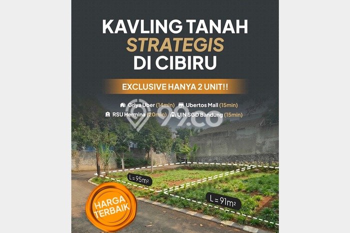 Lahan Kosong Dijual di Bandung dengan Area 91m2 Lahan Kosong Dijual di Bandung dengan Area 91m2