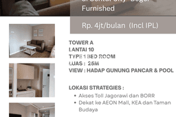 Sewa Apartemen Harga Terjangkau di Sentul City 1 Bedroom Sewa Apartemen Harga Terjangkau di Sentul City 1 Bedroom