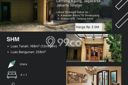 Hunian Mewah LB 258m2 Siap Pakai Desain Elegan di Lenteng Agung, Jakarta Selatan Hunian Mewah LB 258m2 Siap Pakai Desain Elegan di Lenteng Agung, Jakarta Selatan
