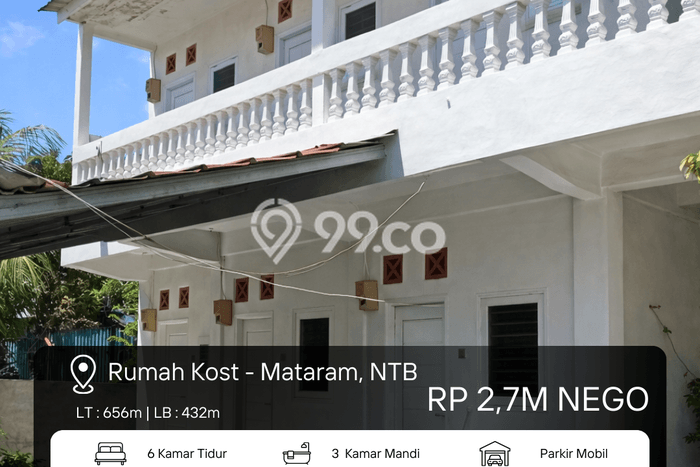 Rumah Kost Dijual Lokasi Sekarbela, Mataram, 6 Kamar Tidur, 3 Kamar Mandi, 432m2 Rumah Kost Dijual Lokasi Sekarbela, Mataram, 6 Kamar Tidur, 3 Kamar Mandi, 432m2