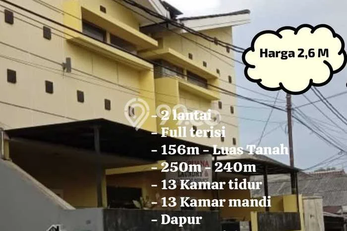 Untuk Dijual Kost di Ciputat Timur, Tangerang Selatan, 13 KT, 13 KM, Luas 250m2 Untuk Dijual Kost di Ciputat Timur, Tangerang Selatan, 13 KT, 13 KM, Luas 250m2