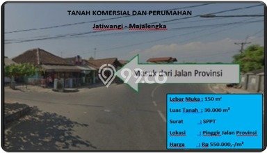 Jual Tanah di Jatiwangi, Luas 30000m², Lingkungan Asri, Kontur Datar Jual Tanah di Jatiwangi, Luas 30000m², Lingkungan Asri, Kontur Datar