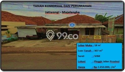 Tanah di Jatiwangi, Luas 307m², Area Berkembang Tanah di Jatiwangi, Luas 307m², Area Berkembang