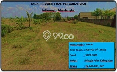 LOKASI STRATEGIS! Tanah di Jatiwangi, Luas 300000m², Lokasi Berkembang, Cocok untuk Hunian LOKASI STRATEGIS! Tanah di Jatiwangi, Luas 300000m², Lokasi Berkembang, Cocok untuk Hunian