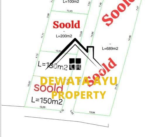 Kavling Tanah untuk Dijual di Sanur, Denpasar, Luas 130m2 Kavling Tanah untuk Dijual di Sanur, Denpasar, Luas 130m2