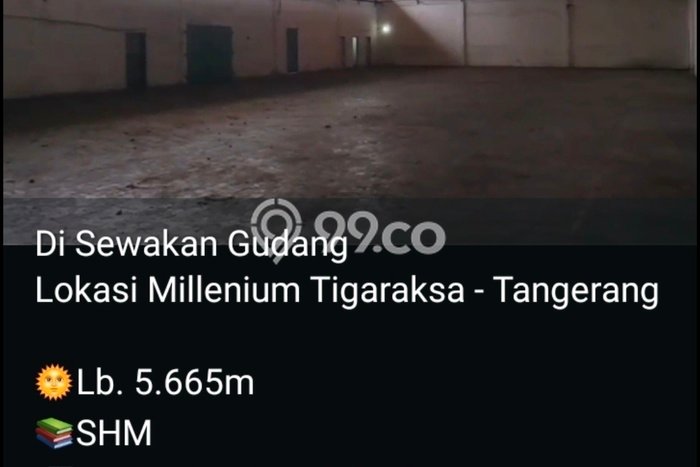Unit Gudang Disewa Lokasi Tigaraksa, Tangerang Spesifikasi Luas Bangunan 5665m2 Unit Gudang Disewa Lokasi Tigaraksa, Tangerang Spesifikasi Luas Bangunan 5665m2