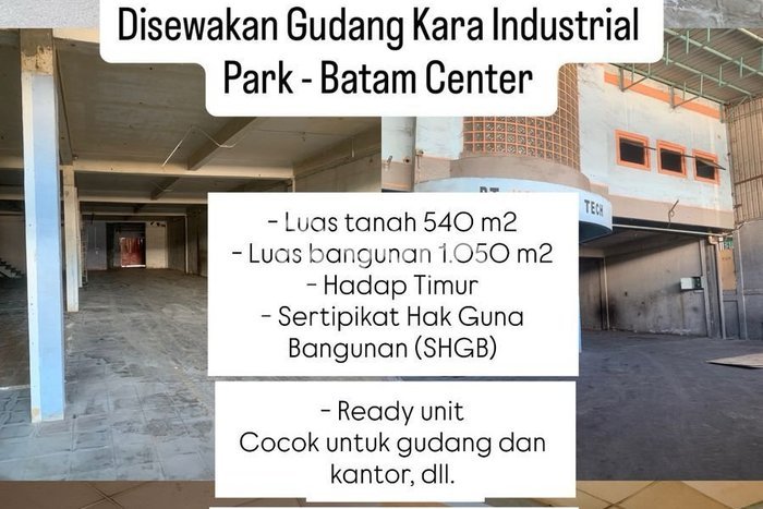 Unit Gudang Disewakan di Batam Centre di Area Ramai & Strategis Unit Gudang Disewakan di Batam Centre di Area Ramai & Strategis