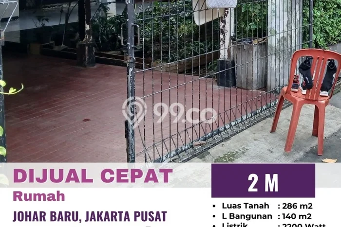 Hunian Cantik Modern Lb 140m2 di Johar Baru, Jakarta Pusat Hunian Cantik Modern Lb 140m2 di Johar Baru, Jakarta Pusat