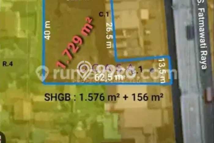 Tanah Investasi Dijual di Jakarta Selatan Punya Luas 1729m2 Tanah Investasi Dijual di Jakarta Selatan Punya Luas 1729m2