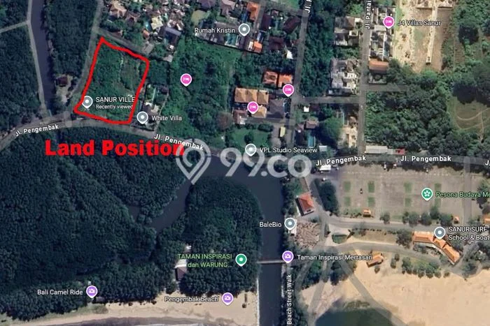 Untuk Disewa Tanah di Sanur Denpasar Seluas 570m2 Untuk Disewa Tanah di Sanur Denpasar Seluas 570m2