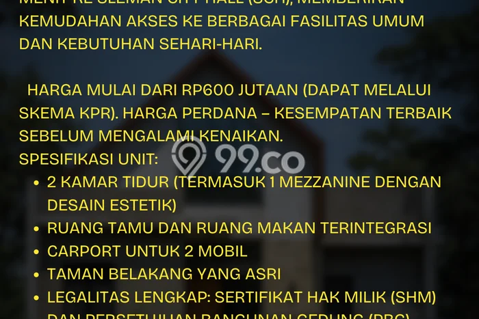 Rumah Modern Minimalis 3 Kamar Siap Huni di Sleman Rumah Modern Minimalis 3 Kamar Siap Huni di Sleman