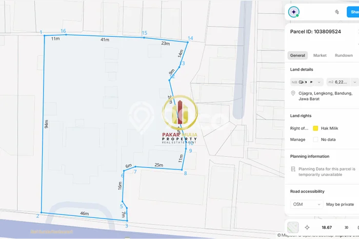 Untuk Dijual Tanah 6220m2 di Soekarno Hatta, Bandung Untuk Dijual Tanah 6220m2 di Soekarno Hatta, Bandung