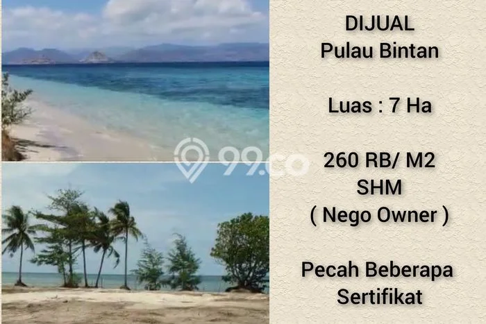Tanah Kavling untuk Dijual di Bintan Pesisir Bintan 70000m2 Tanah Kavling untuk Dijual di Bintan Pesisir Bintan 70000m2