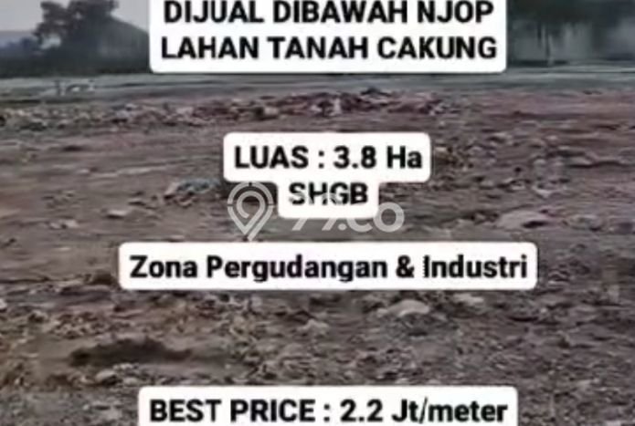 Tanah Komersial Dijual di Cakung Jakarta Timur 3800m2 Tanah Komersial Dijual di Cakung Jakarta Timur 3800m2