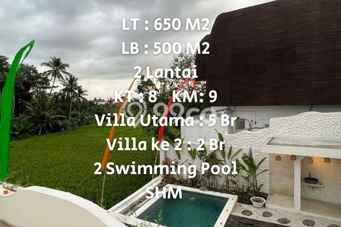 Hunian Eksklusif Siap Huni LT 650m2 di Ubud, Gianyar Hunian Eksklusif Siap Huni LT 650m2 di Ubud, Gianyar