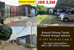 Dijual Hunian Rumah Terawat 2 KT di Pondok Kelapa, Jakarta Timur Dijual Hunian Rumah Terawat 2 KT di Pondok Kelapa, Jakarta Timur