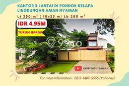 Unit Kantor Dijual di Jakarta Timur LT 250m2 & LB 280m2 Unit Kantor Dijual di Jakarta Timur LT 250m2 & LB 280m2