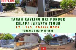 Kavling Tanah untuk Dijual di Pondok Kelapa, Jakarta Timur, Luas 173m2 Kavling Tanah untuk Dijual di Pondok Kelapa, Jakarta Timur, Luas 173m2