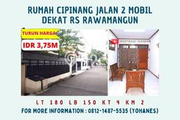 BEST PRICE! Rumah Berkualitas area Cipinang, LT 180m² Bangunan 150m² BEST PRICE! Rumah Berkualitas area Cipinang, LT 180m² Bangunan 150m²