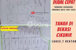 Tanah Kavling Dijual di Bekasi dengan Spesifikasi 37000m2 Tanah Kavling Dijual di Bekasi dengan Spesifikasi 37000m2