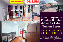 Rumah Minimalis 4 Kamar LT 117m2 di Pondok Bambu Rumah Minimalis 4 Kamar LT 117m2 di Pondok Bambu