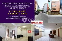 Unit Ruko Dijual di Gambir Jakarta Pusat Luas Tanah 149m2, Luas Bangunan 475m2 Unit Ruko Dijual di Gambir Jakarta Pusat Luas Tanah 149m2, Luas Bangunan 475m2