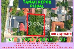 Tanah Dijual Lokasi Beji, Depok Luas 1095m2 Legalitas Aman Tanah Dijual Lokasi Beji, Depok Luas 1095m2 Legalitas Aman