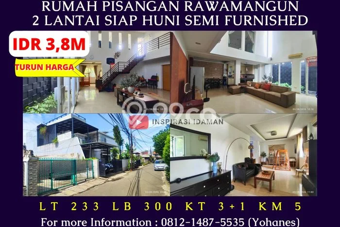 Hunian Mewah LB 300m2 Siap Huni Desain Elegan di Rawamangun, Jakarta Timur Hunian Mewah LB 300m2 Siap Huni Desain Elegan di Rawamangun, Jakarta Timur