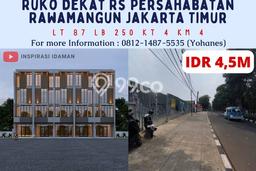 Unit Ruko Dijual di Jakarta Timur LT 87m2 & LB 250m2 Unit Ruko Dijual di Jakarta Timur LT 87m2 & LB 250m2
