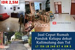 Rumah Modern 4 Kamar LT 156m2 di Pondok Kelapa Rumah Modern 4 Kamar LT 156m2 di Pondok Kelapa