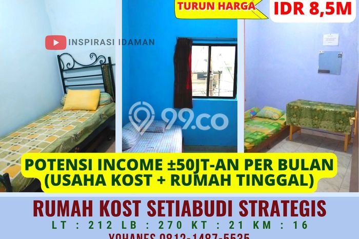 Rumah Kost untuk Dijual di Setiabudi Punya 23 Kamar Rumah Kost untuk Dijual di Setiabudi Punya 23 Kamar