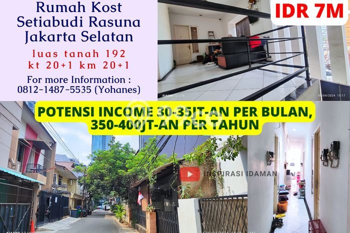Kos-kosan Dijual di Setiabudi Jakarta Selatan Luas 350m2 Kos-kosan Dijual di Setiabudi Jakarta Selatan Luas 350m2